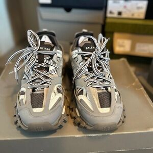 Balenciaga Gray and White Athletic Shoes